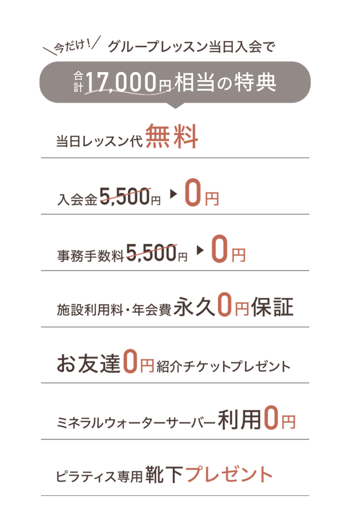 合計17,000円相当の特典